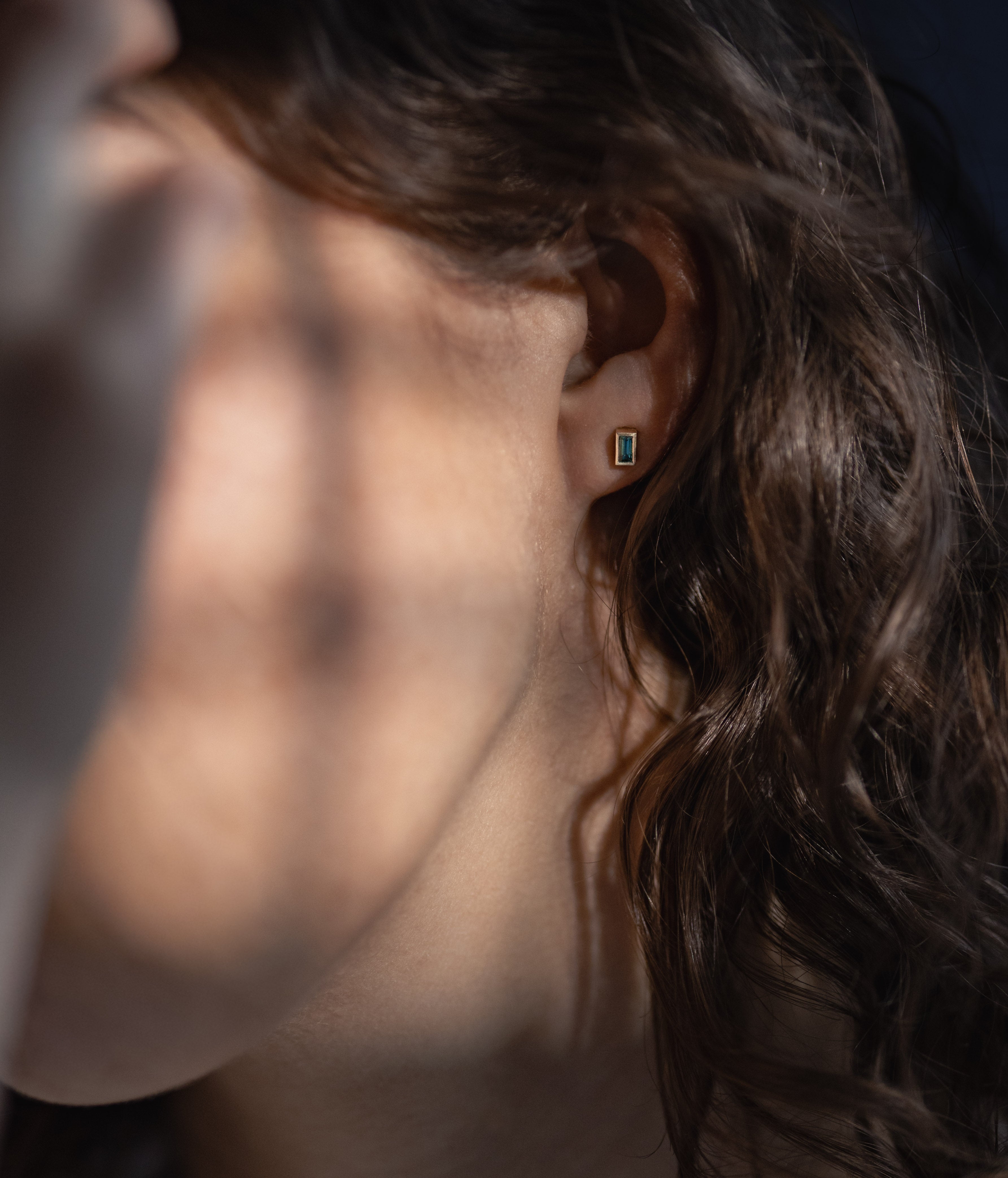 BOX OHRRINGE TURMALIN GRÜN/ BLAU